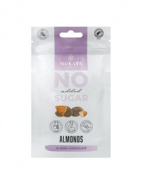 MULATE LIGHT skrudinti migdolai juodajame šokolade