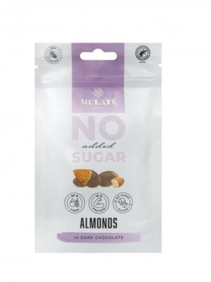 MULATE LIGHT skrudinti migdolai juodajame šokolade